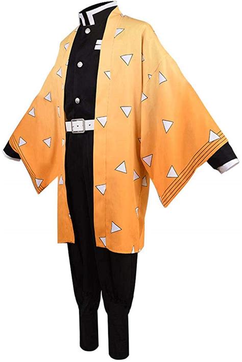 Zenitsu Agatsuma Cosplay Costume Anime Demon Slayer Kimetsu No Yaiba