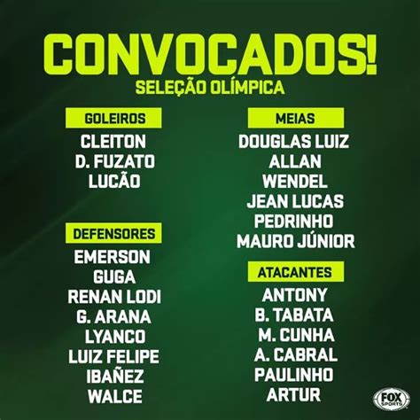 Jardine convoca gerson e pedro para seleção olímpica; Convocação Da Seleção Olímpica - 2095uk1o2jnwym ...