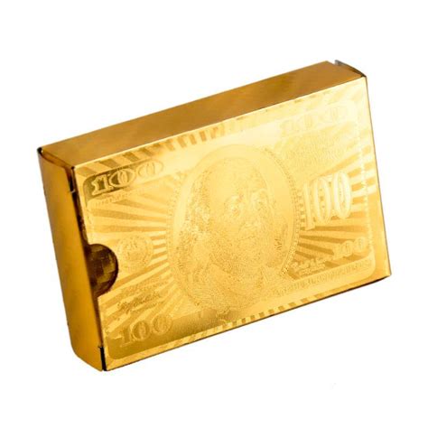 ✅ browse our daily deals for even more savings! Gold Foil (999,9 Purity) Playing Cards With Wooden Box - Gifts Byte
