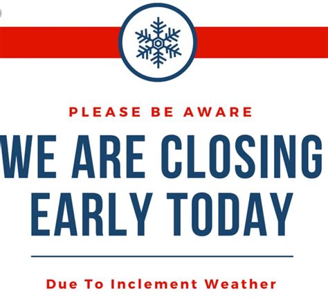 Closed Early Sign