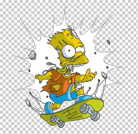 Bart Simpson Homer Simpson Dibujo Skateboarding Homero Png Clipart