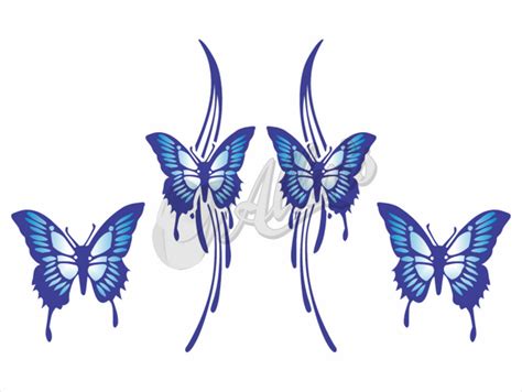 Butterfly Wave Scroll Vehicle Sticker Allens 4x4 Tint And Signs