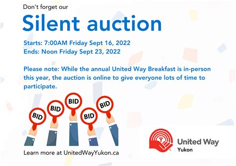 Silent auction 2022: When and where to bid – United Way Yukon