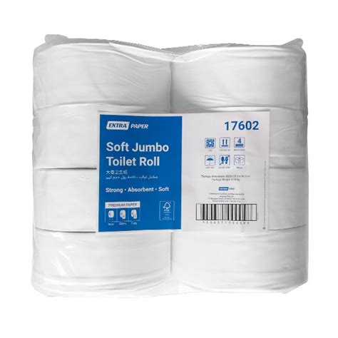Extra Soft Bathroom Jumbo Toilet Paper Roll 2ply 300m Bale Hospeco