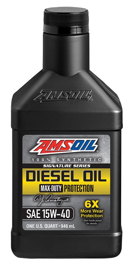 The two work in tandem to produce the final product you using amsoil my vw was able to go more than 13000 between valve adjustments. Amsoil Signature Series Max-Duty Synthetic Diesel Oil 15W-40