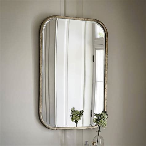 Rectangular Silver Wall Mirror By Primrose And Plum