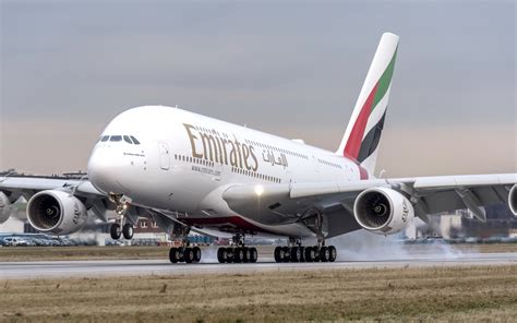 Download Wallpapers Airbus A380 800 Emirates Airlines A380 Large
