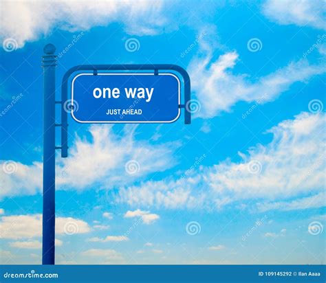 Road Sign To One Way Stock Photo Image Of Symbol Ticket 109145292