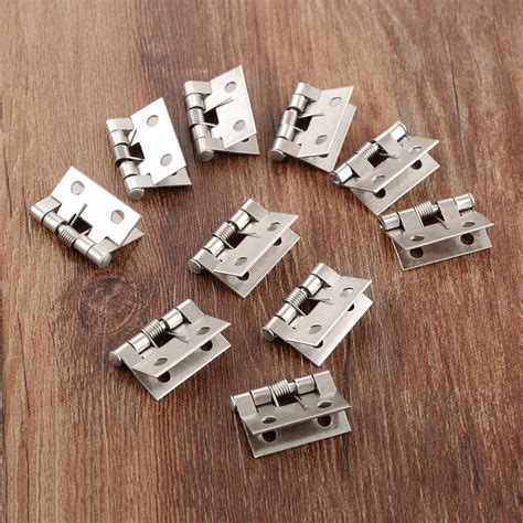 10pcs Cabinet Drawer Jewellery Box Decorative Hinge Spring Loaded Butt