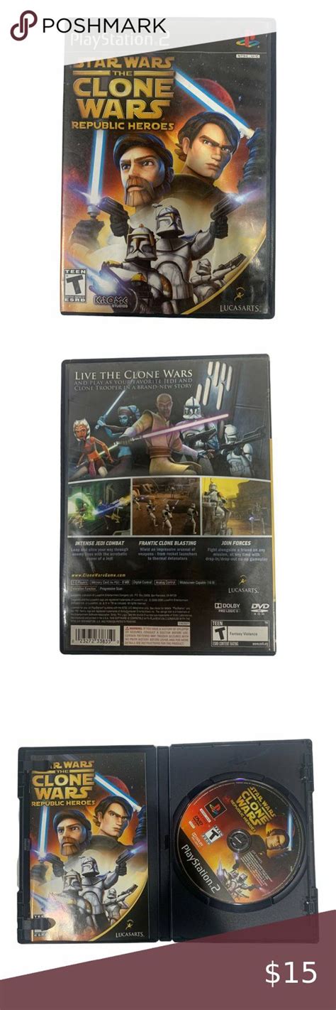 Star Wars The Clone Wars Republic Heroes Playstation 2 Ps2 Video Game