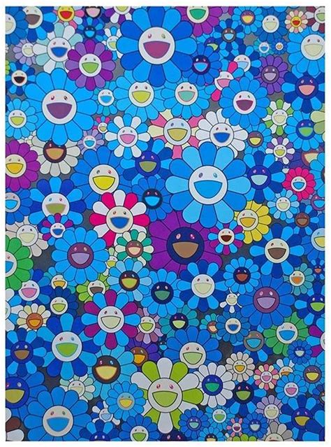 Blue Flowers Takashi Murakami Art Poster Lost Posters