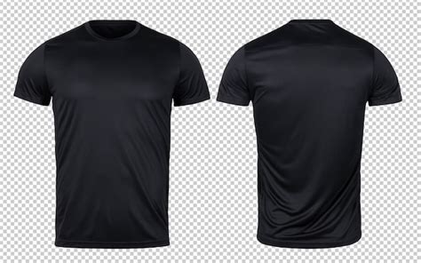 Black Tshirts Mockup Front And Back Premium Psd File