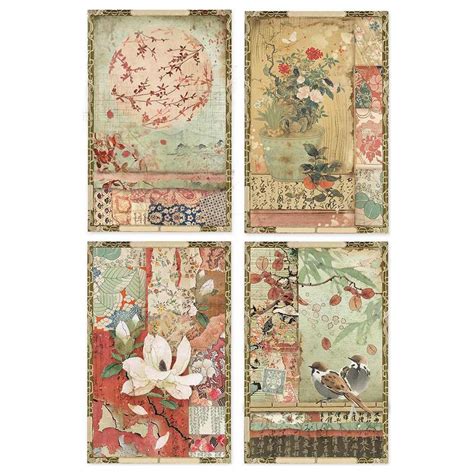 Stamperia - Oriental Garden Japanese Postcards Rice Paper