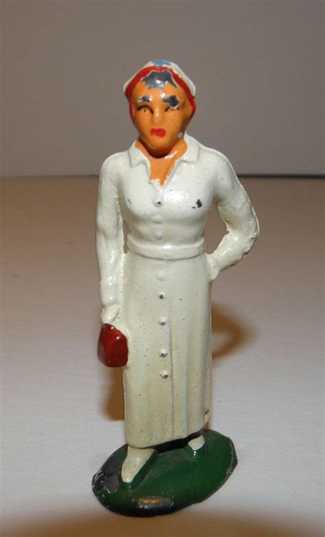 Vintage Lead Barclay Red Hair Nurse By Dustymillerantiques