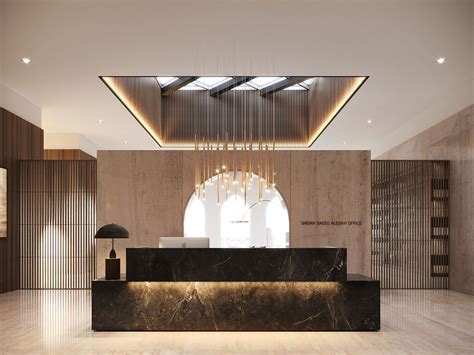 Sheikh Office On Behance Lobby Interior Design Hotel Lobby Design