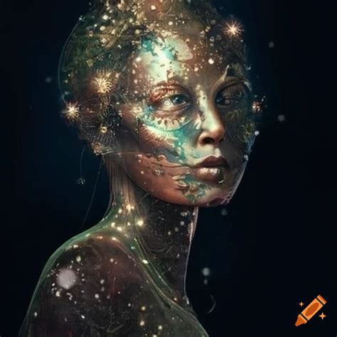 Artistic Representation Of A Woman Made Of Stars