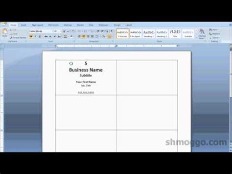 Also you can learn how to print high quality business card in partner websites for personal cards and business card. Printing Business Cards in Word | Video Tutorial - YouTube