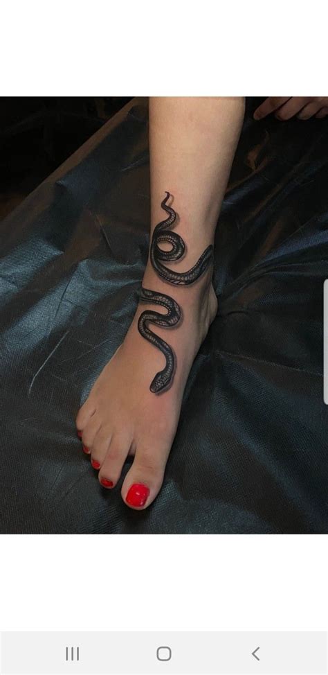 3d Snake Tattoo Wrap Around Ankle Tattoos Snake Tattoo Leg Tattoos