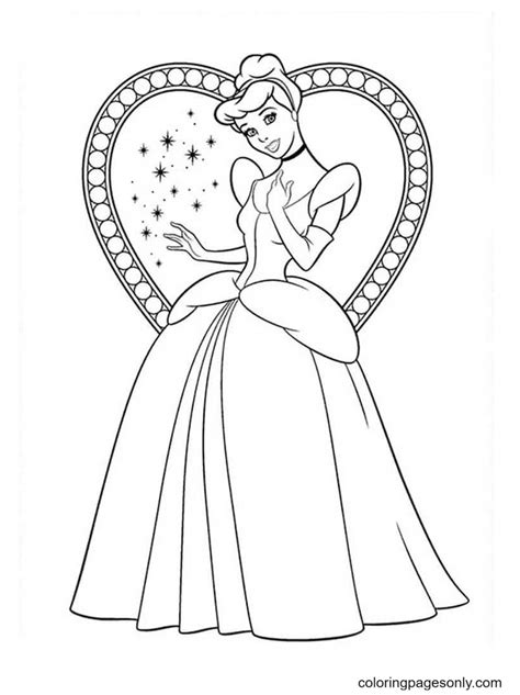 Disney Princess Cinderella Coloring Pages