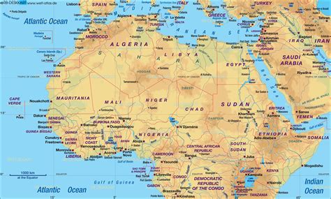 Map Of Africa North Region Welt Atlasde