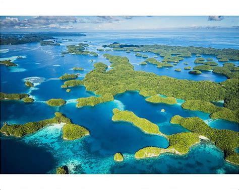 Print Of Aerial View Of The Rock Islands Palau Aerial View Rock