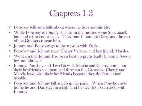 Summary Of The Outsiders Chapter 4