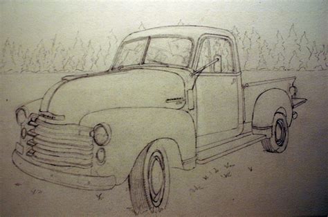 11 Awesome Old Chevy Truck Pencil Drawings Images Art Sketches
