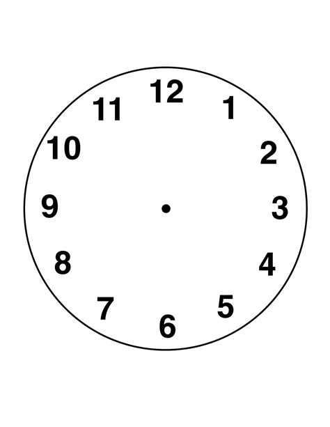 Free Printable Clock Faces For Crafts