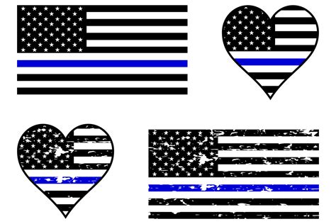 3 Inch Non Reflective Thin Blue Line American Flag Support Police