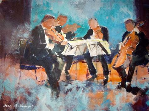 String Quartet Classical Musicians Painting In Music Art Gallery Of Surrey Near London Artist