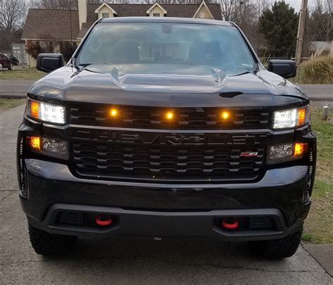 Amber Colored Grill Lights 2019 2021 Silverado And Sierra Mods Gm