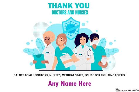 Thank You Doctors And Nurses For Coronavirus Card