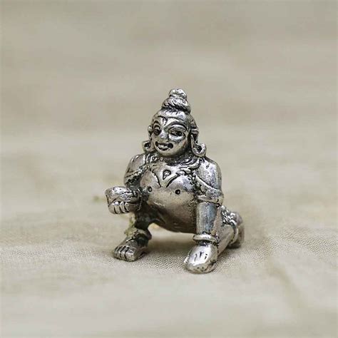 Buy Pure Silver Lord Krishna 3d Idol 351jb1013 Online From Vaibhav