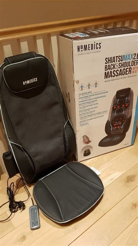 Homedics Shiatsu Max 20 Back And Shoulder Massager With Heat Massage Chair Cbs 2016 Gb In