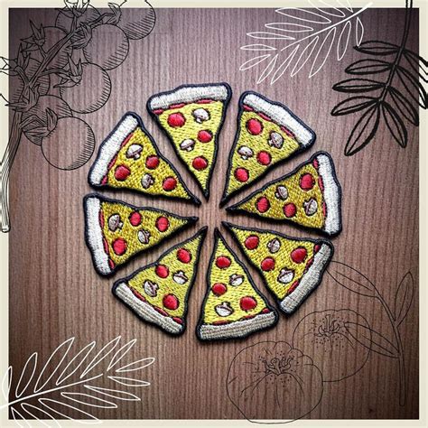 Pizza Sew On Patch Naszywka Embroidered Patch Applique Patches Etsy
