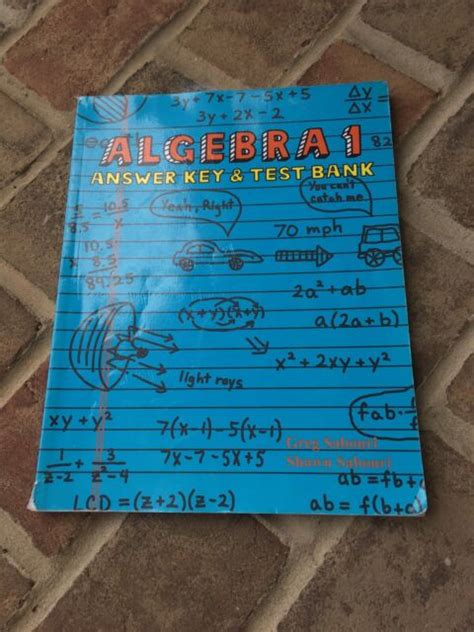 Teaching Textbooks Algebra 1 Answer Key Test Bank Book 10 First