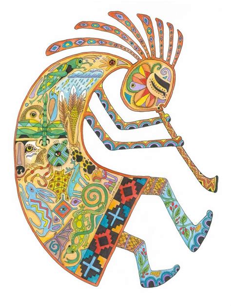 Kokopelli Signed Print Native American Symbols Native American Design