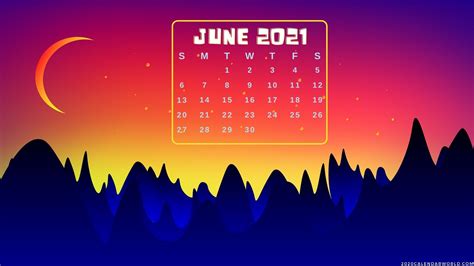 June 2021 Calendar Wallpapers