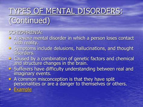 Types Of Mental Disorders Mental Types Illnesses List Health Many