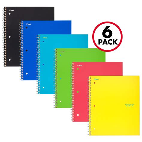 Five Star Spiral Notebooks 1 Subject Graph Ruled Paper 100 Sheets