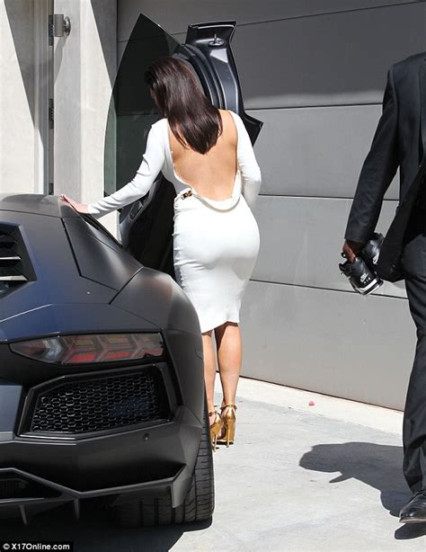 Kim Kardashian Hops In Kanye Wests Lamborghini As He Shows Her Around