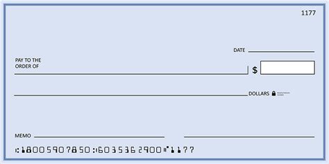 Blank Cheque Template Editable For Your Needs