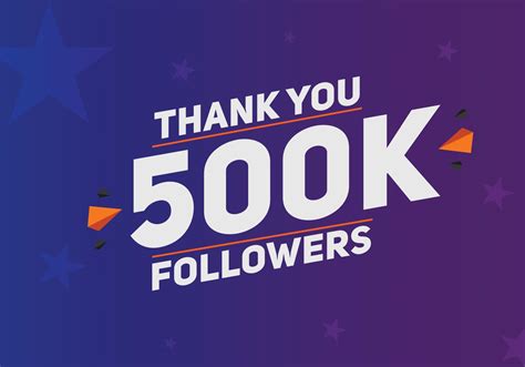 500k Followers Thank You Colorful Celebration Template Social Media