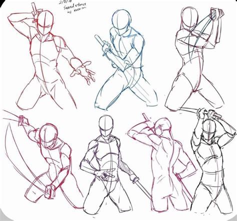 Anime Male Anatomy Pose Figure Drawing Reference Figure Drawing