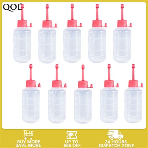 Qinoulieran 4pcs10pcs Boar Semen Plastic Bottle Artificial Insemination Sperm Storage Bottle