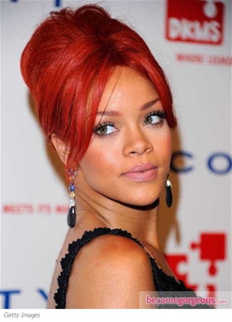 Pictures Rihanna Rihanna French Twist Updo Hairstyle