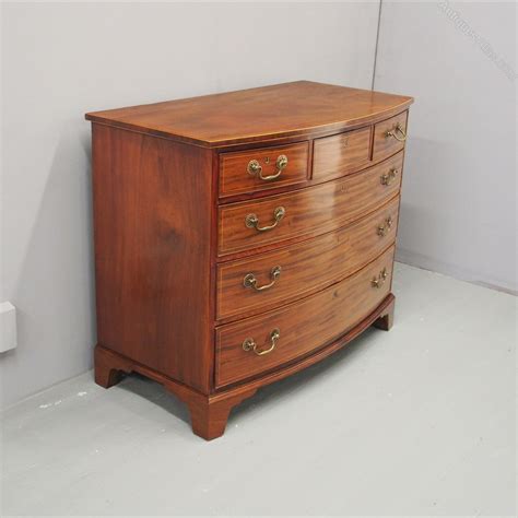 George Iii Inlaid Mahogany Bow Front Chest Of Drawers Antiques Atlas