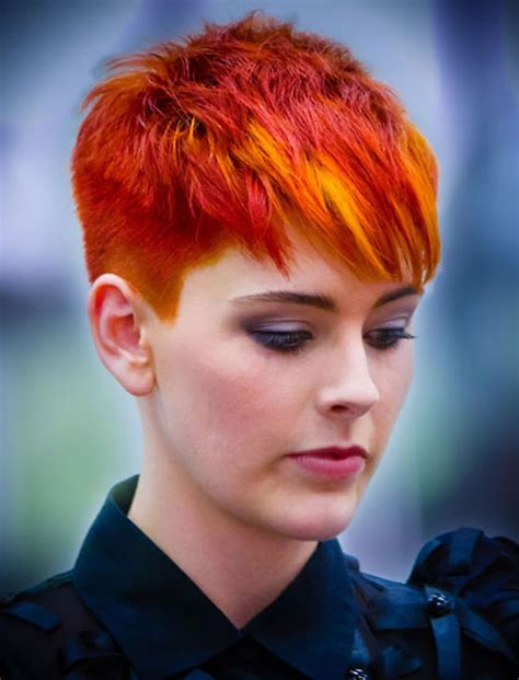 Delectable Red Orange Hair Color Short Pixie Haircuts Hairstyles