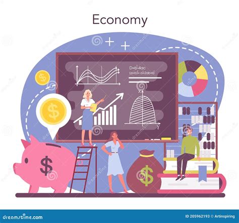 Economist Concept Professional Scientist Studying Economics And Money