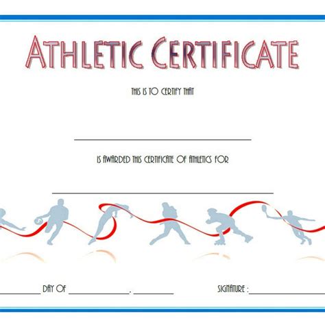 Athletic Award Certificate Template 10 Best Designs Free